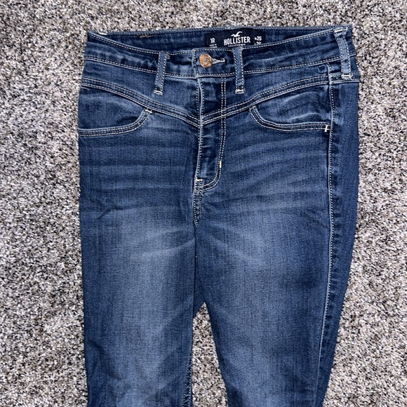 Hollister Brand High Rise Crop Super Skinny Jeans Size 1R Great Condition - Picture 2 of 9